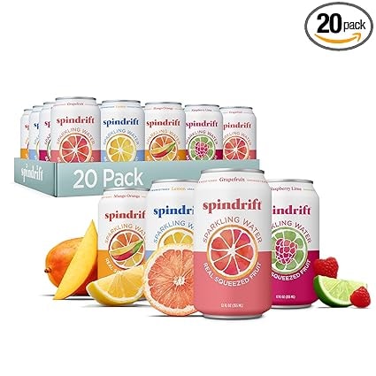 Spindrift Sparkling Water 4 Flavor Variety Pack