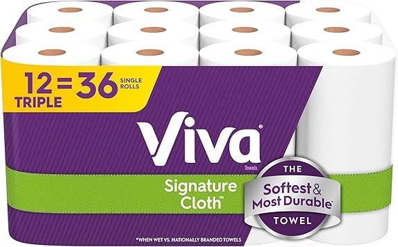 Viva Signature Cloth Paper Towels, 129 Sheets per Roll