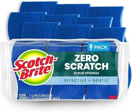 Scotch-Brite 9-Pack Zero Scratch Non-Scratch Scrub Sponges