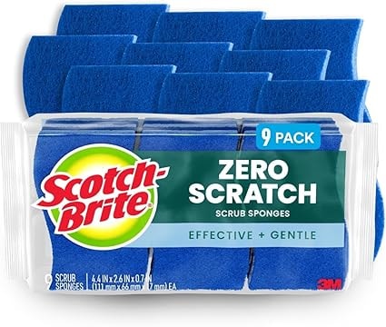 Scotch-Brite 9-Pack Zero Scratch Non-Scratch Scrub Sponges