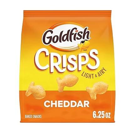Goldfish Crisps Cheddar Cheese Baked Chip Cracker Snack, 6.25-Oz