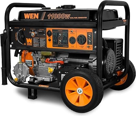 WEN 11000W Dual Fuel Portable Generator with Wheel Kit