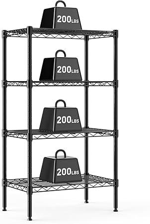 Dumos 47" 4-Tier Adjustable Metal Wire Storage Shelves
