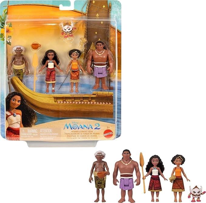 Mattel Disney Moana 2 Toys: Moana's Canoe Crew Playset