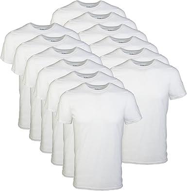 Gildan Men's Crew T-Shirts - 12 Pack, White, Size Small - Image 1