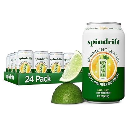 Spindrift Nojito Sparkling Water with Real Squeezed Lime and Mint