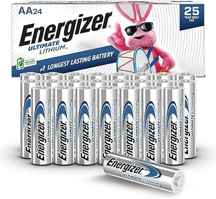 Energizer Ultimate Lithium AA Batteries, 24-Count