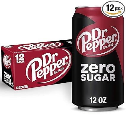 Dr Pepper Zero Sugar 12 Ounce Cans 12 Pack