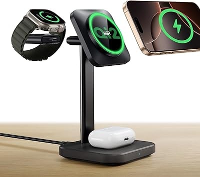 ESR 3-in-1 Qi2 Certified 15W MagSafe Wireless Charging Station