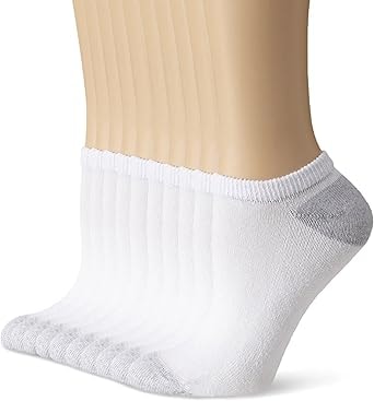 Hanes Women's Value Moisture-Wicking No Show Socks - 10 Pack