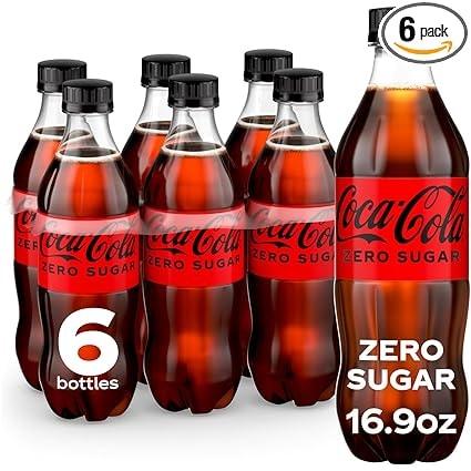 Coke Zero Sugar Diet Soda Soft Drink, 16.9 fl oz, 6 Pack