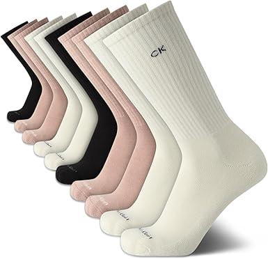 Calvin Klein Mens Cushioned Athletic Crew Socks 10 Pack