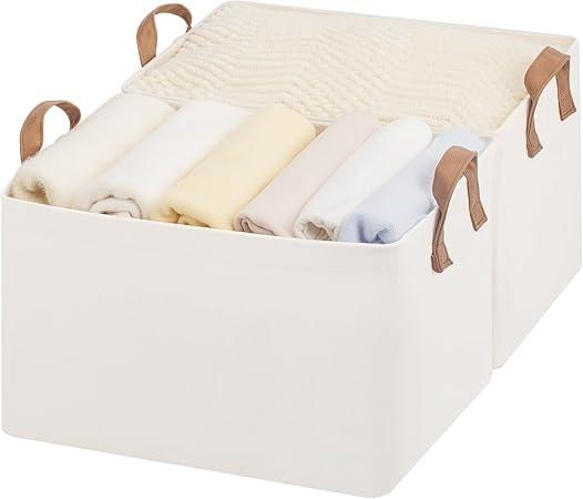 StorageWorks 2-Pack 33L Metal Frame Fabric Storage Bins