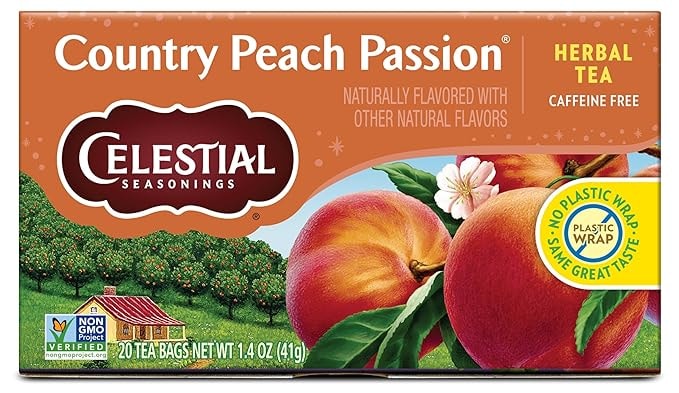Celestial Seasonings Country Peach Passion Herbal Tea, 20 Count