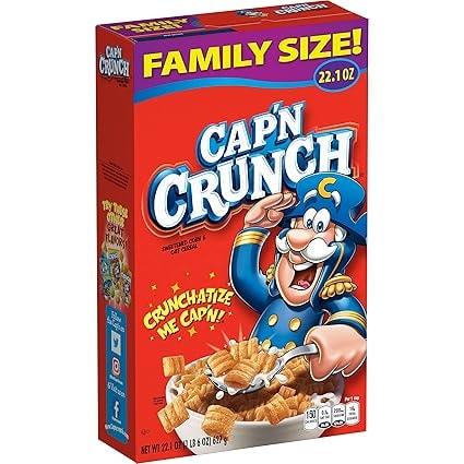 Cap'n Crunch Cereal, Original Flavor, 22.1 Oz