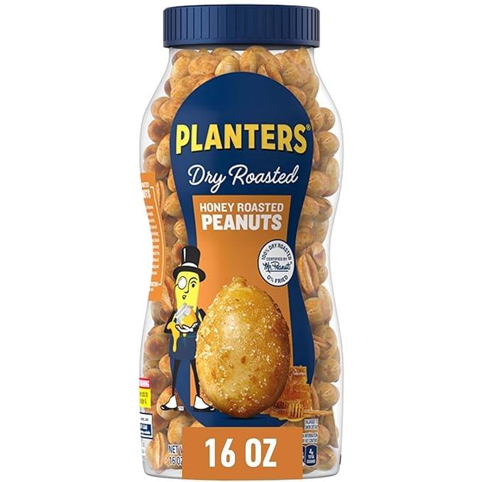 PLANTERS Honey Roasted Peanuts 16oz Jar - Image 1