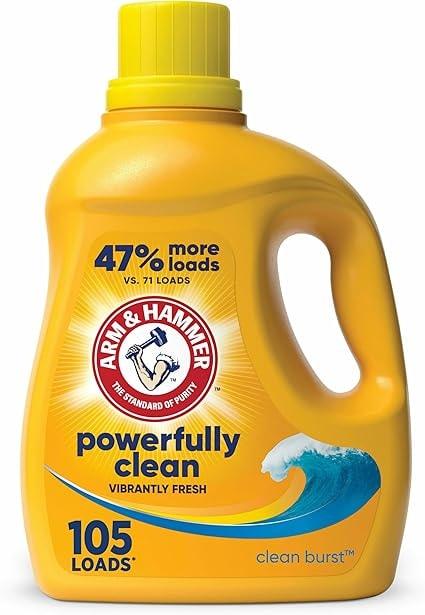 Arm & Hammer Clean Burst Liquid Laundry Detergent, 105 oz