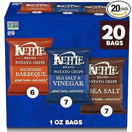 Kettle Brand Potato Chips Variety Pack, 20 Count - Image 1
