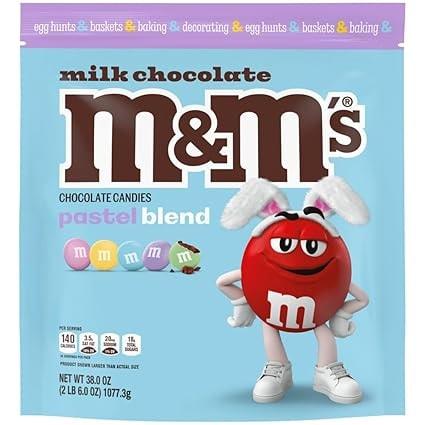 M&M'S Milk Chocolate Pastel Blend Easter Candy 38 Ounce Bag