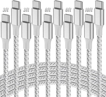 SwaggWood 60W Fast Charging USB-C to USB-C Cables (5-Pack)