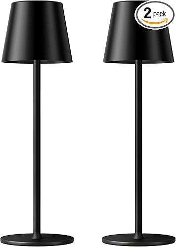 Kakanuo Cordless Rechargeable Table Lamp 2-Pack