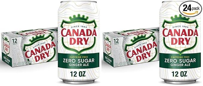 Canada Dry Zero Sugar Ginger Ale 12 Ounce Cans