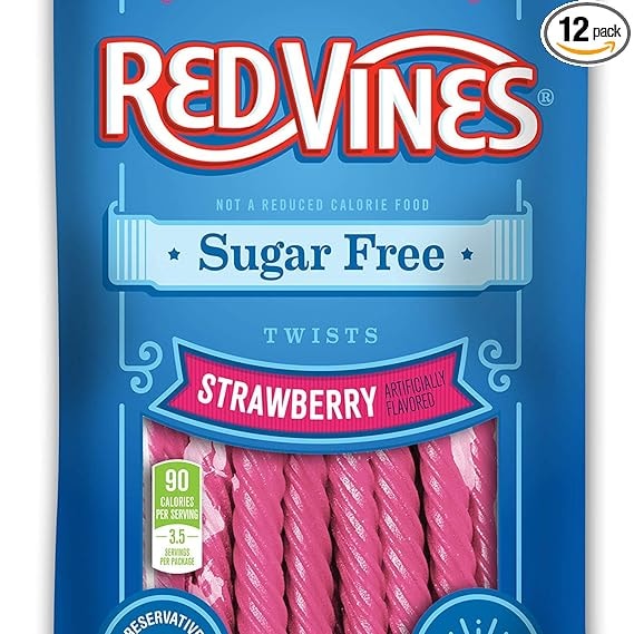 Red Vines 12-Pk 5-Oz Sugar Free Licorice (Strawberry)