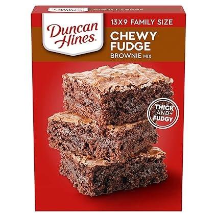 Duncan Hines Chewy Fudge Family Size Brownie Mix - Image 1