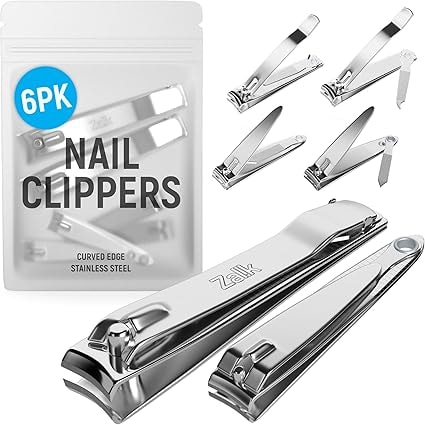 Zalik 6-Pack Stainless Steel Nail Clipper Set