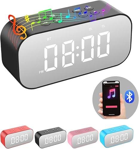 AFK Bluetooth Speaker Alarm Clock with Mirror LED Display