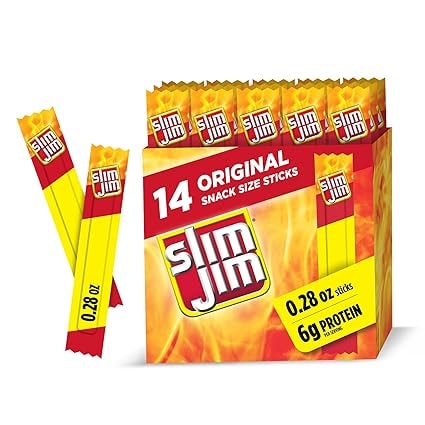 Slim Jim Original Flavor Smoked Meat Sticks, 14 Count