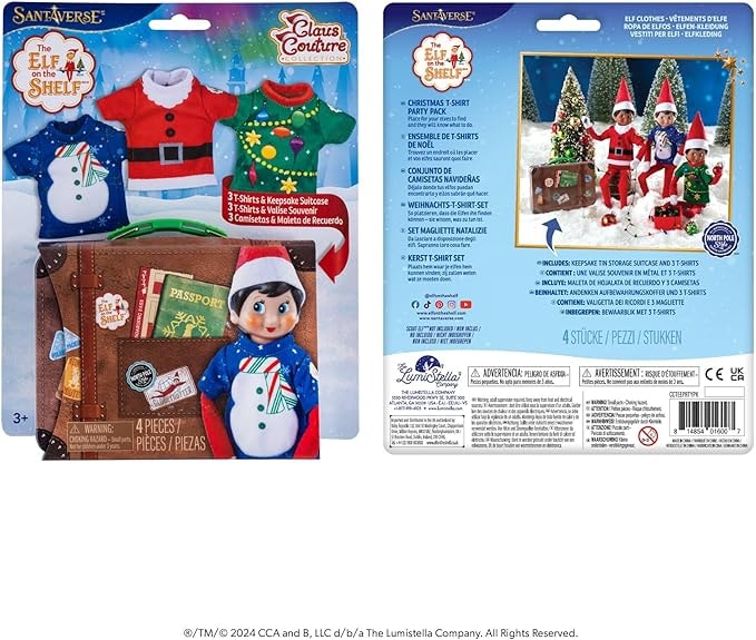 The Elf on the Shelf Claus Couture Festive Fun T-Shirt Set