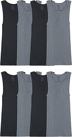 Fruit of the Loom Men's 8-Pack Cotton Ribbed Tank Tops - Image 1