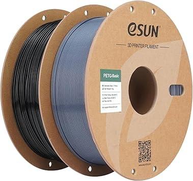 eSUN PETG Basic 1.75mm 3D Printer Filament Spool (2-Pack)