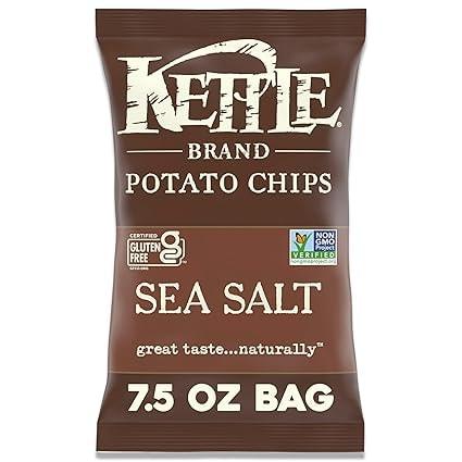 Kettle Brand Sea Salt Potato Chips, 7.5 Oz Bag