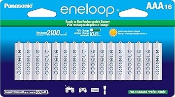 Panasonic eneloop AAA Rechargeable Batteries, 16-Count