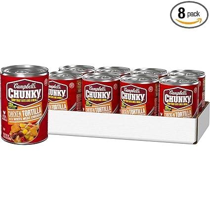 Campbell's Chunky Chicken Tortilla Soup, 16.1 oz Cans (8-Pack)