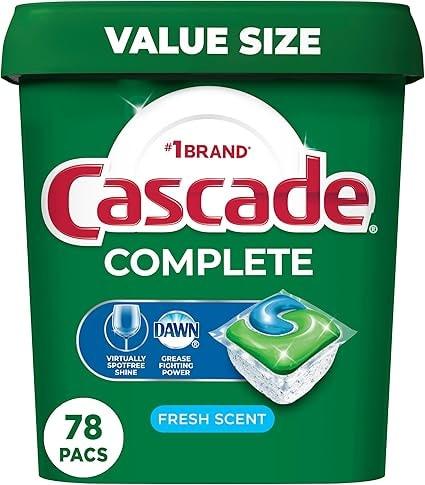 Cascade Complete Dishwasher Pods, 78-Count, Fresh Scent