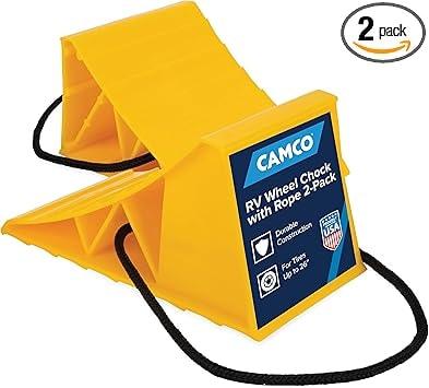 Camco 2-Pack Wheel Chocks with Rope