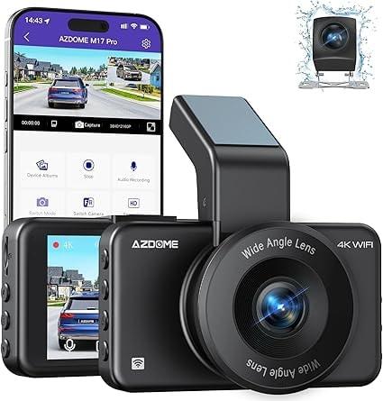 AZDOME M17 Pro 4K Front and 1080P Rear Dash Cam System