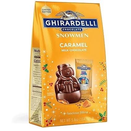 Ghirardelli Milk Chocolate Caramel Snowmen, 5.8 Oz
