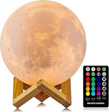 LOGROTATE 4.8" LED Moon Light Night Lamp with Remote