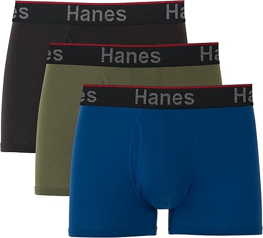 Hanes Men's Total Support Pouch Boxer Briefs (3-Pack)