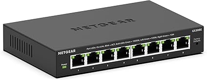 NETGEAR 8-Port Gigabit Ethernet Smart Managed Plus Switch