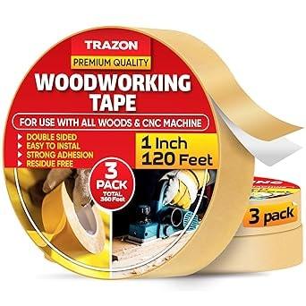 Trazon Double Sided Woodworking Tape - 1 Inch x 120 Feet