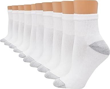 Hanes Women's Cushioned Moisture-Wicking Ankle Socks (10-Pairs)