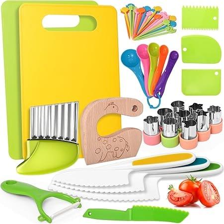 Reaeon 46-Piece Kids Montessori Kitchen Cooking Set
