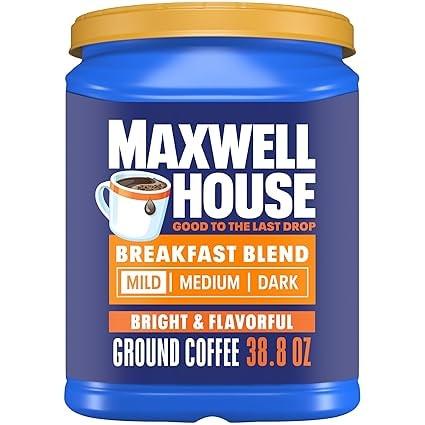 Maxwell House Breakfast Blend Mild Roast Ground Coffee 38.8 oz