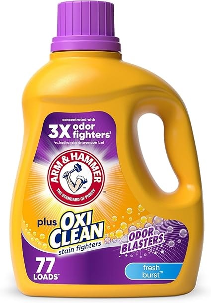 Arm & Hammer Plus OxiClean Odor Blasters Liquid Laundry Detergent, Fresh Burst