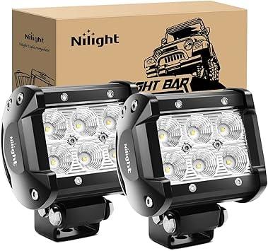 Nilight 2-Pack 18W 1260LM Flood LED Light Pods